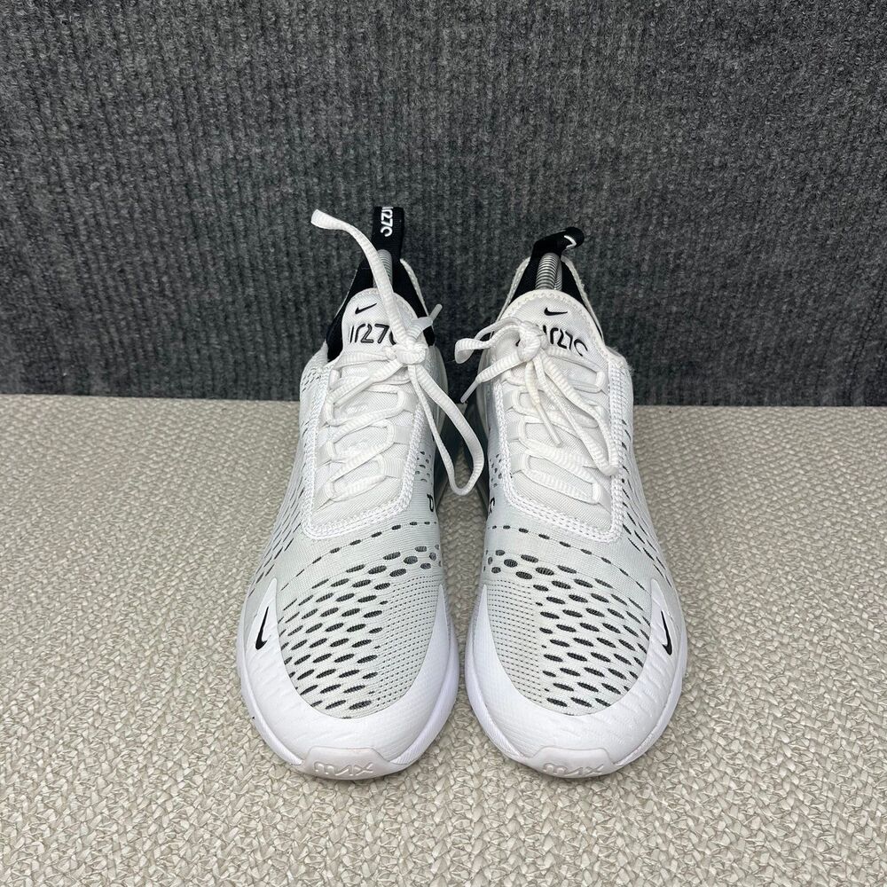 Nike Air Max 270 White Black Athletic Running Shoes Women’s 8 AH6789-100 - Picture 2 of 8